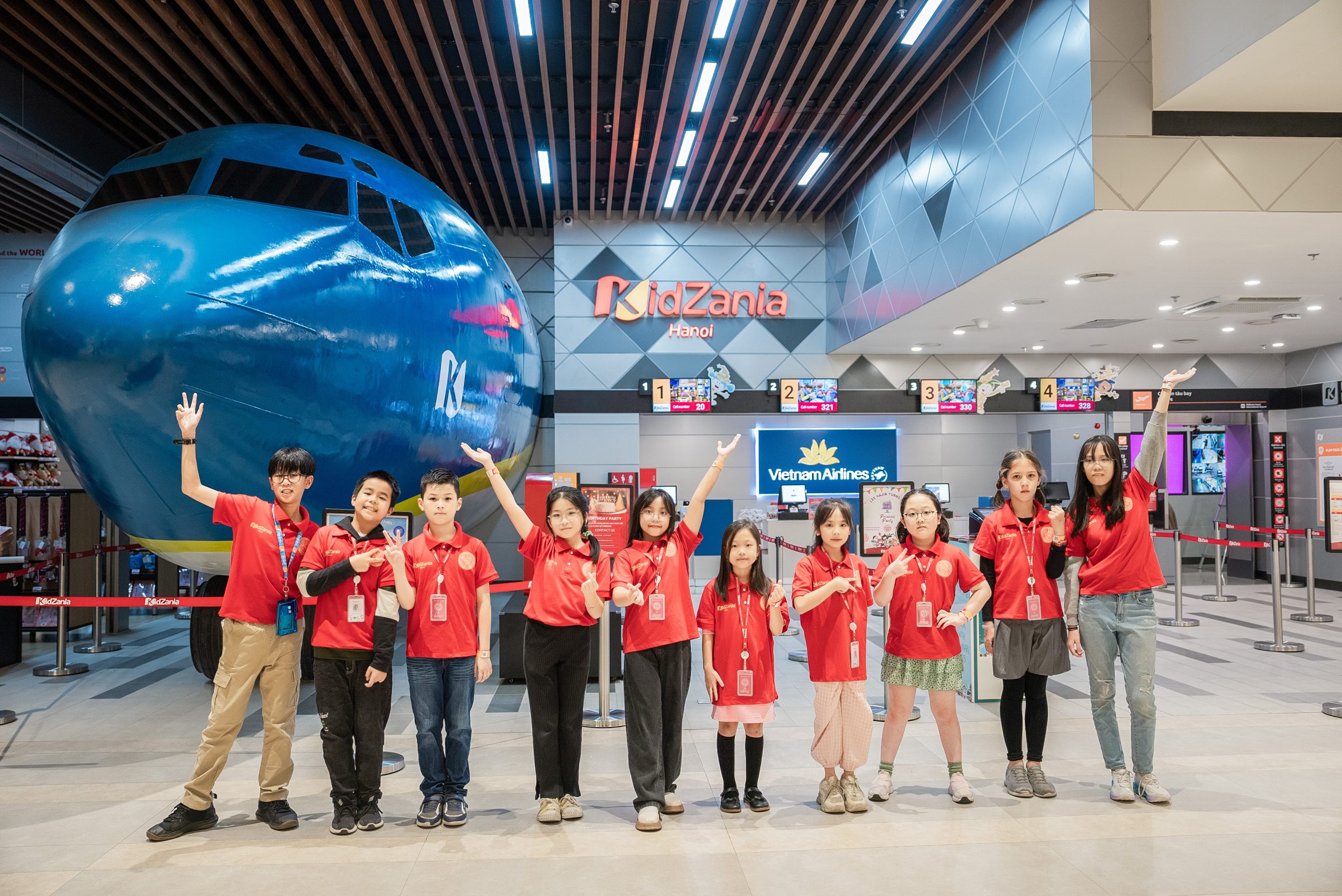 Real airplanes at KidZania Hanoi