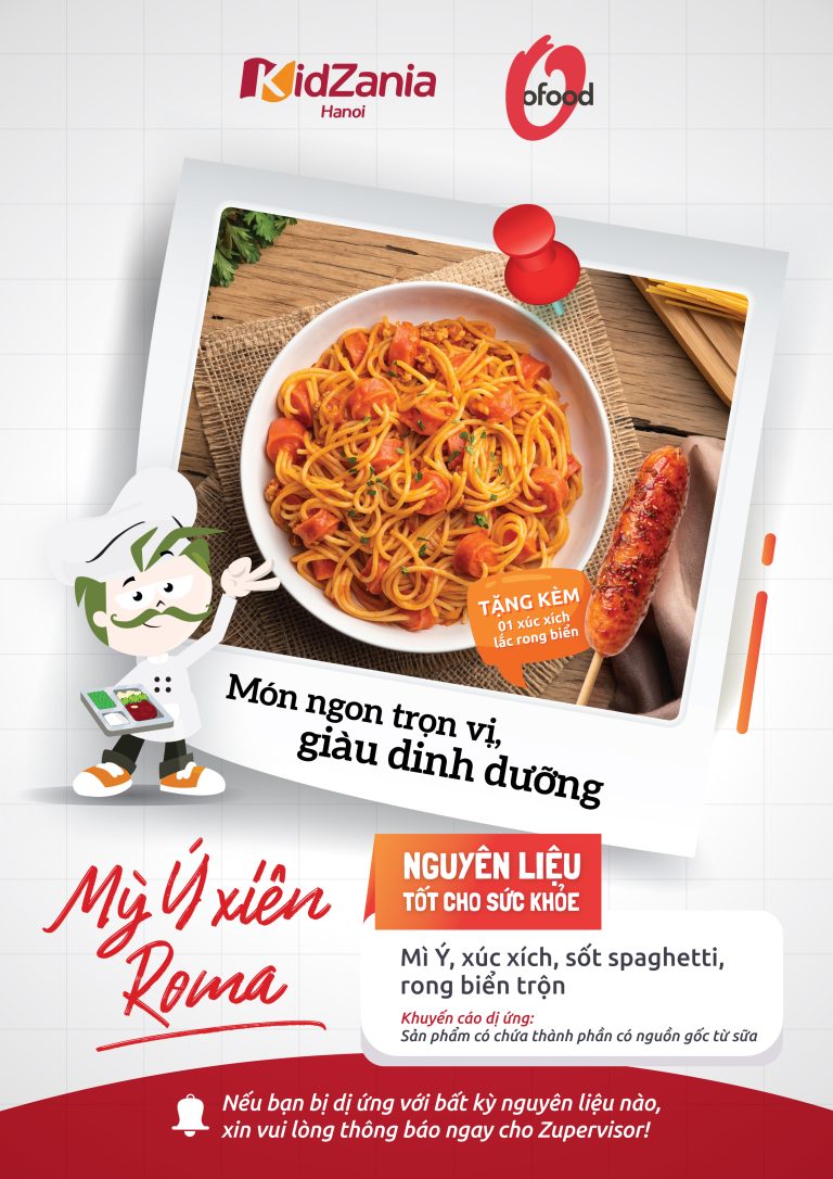 Học Viện Nấu Ăn KidZania: Khám Phá Thực Đơn Mới “Mỳ Ý Xiên Roma” Ra Mắt Ngày 22/05